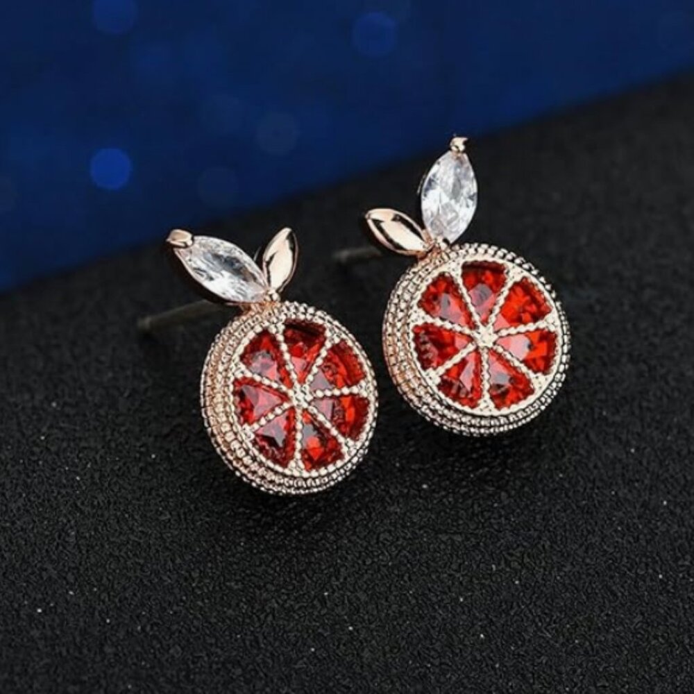 Anthro Red Orange Earrings